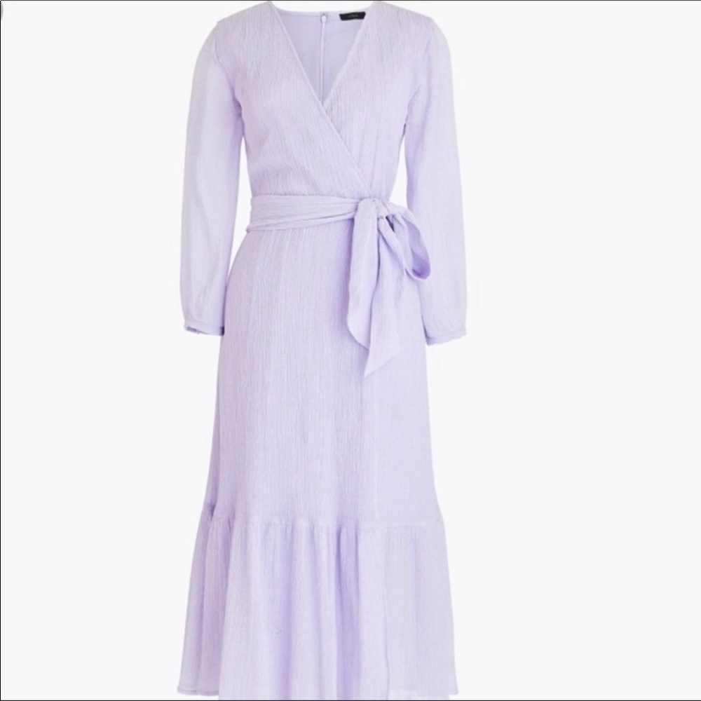 J. Crew Point Sur faux wrap dress in lavender 14